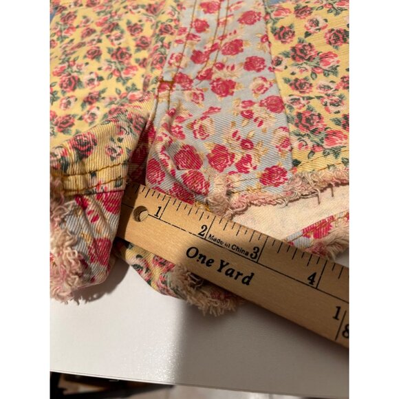 FARM Rio Floral Jean Shorts - Blue, Yellow, Red - Picture 9 of 9